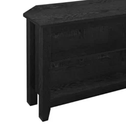 Transitional 4 Cubby Wood Open Storage Corner TV Stand For TVs Up To 65" - Saracina Home -Saracina Home GUEST 68d25c41 04ff 49eb af3c 4f45b3a3e89b