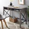 Sophie Modern Farmhouse X Frame Writing Desk With Cubbies Gray Wash - Saracina Home -Saracina Home GUEST 6c437607 bb2a 4cd1 9626 8e2fecce27d6
