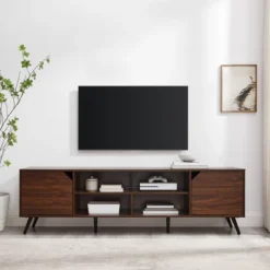 Mid-Century Modern Wide Storage TV Stand For TVs Up To 80" - Saracina Home -Saracina Home GUEST 6f499918 edba 4a35 8b0f 8398f4abe3f3