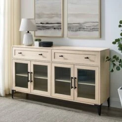 4 Door Reeded Glass Storage Sideboard - Saracina Home -Saracina Home GUEST 7058a409 0346 4575 9379 b7ed1fea9980