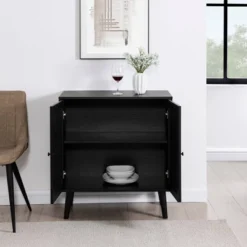 Modern Boho Wood And Rattan 2 Door Accent Cabinet - Saracina Home -Saracina Home GUEST 7505220d b0d7 4c90 8f5c 400dda72a7dc