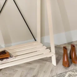 68" Solid Wood X Back Angled Hall Tree White Wash - Saracina Home -Saracina Home GUEST 7d5bc172 d8fa 4796 9cb5 a89aea437381