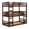 Twin Indy Solid Wood Triple Bunk Bed Walnut - Saracina Home -Saracina Home GUEST 8018049b e53a 4270 8e3c 328f5ca4c6f2