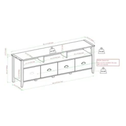 4 Drawer Farmhouse TV Stand For TVs Up To 80" - Saracina Home -Saracina Home GUEST 86b7747c 520b 4675 8fad b6d25c46f504