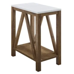 Taylen A Frame Farmhouse Open Storage Side Table - Saracina Home -Saracina Home GUEST 8a56e050 18a3 4e19 8714 e5ed52064b38