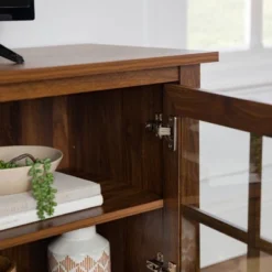 Tasi Transitional Farmhouse Glass Window Pane Door With Electric Fireplace TV Stand For TVs Up To 80" - Saracina Home -Saracina Home GUEST 8c7abe5e 7b84 483d 8b6c e693527293a4