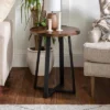 Set Of 2 Wrightson Urban Industrial Wrap Leg Round Side Tables Dark Walnut - Saracina Home 2 Set Of 2 Wrightson Urban Industrial Wrap Leg Round Side Tables Dark Walnut - Saracina Home -Saracina Home GUEST 8e5b9f4b 23ad 4e3c b2bc 3d5b2f1aadac