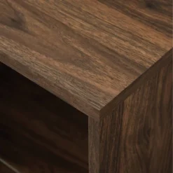 Contemporary Corner TV Stand For TVs Up To 55" Dark Walnut - Saracina Home -Saracina Home GUEST 90ef5640 16ec 43a6 9215 a7b971fb8a0a