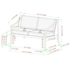 Saracina Home Mid-Century Modern Slatted Acacia Outdoor Bench With Cushions 13 Saracina Home Mid-Century Modern Slatted Acacia Outdoor Bench With Cushions -Saracina Home GUEST 9290c681 722c 470e b230 2ed9df4b8fe2