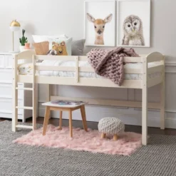 Twin Solid Pine Wood Low Loft Bed White - Saracina Home 14 Twin Solid Pine Wood Low Loft Bed White - Saracina Home -Saracina Home GUEST 9f88cefa 1107 47f5 9d58 07ca6ee6ceaf
