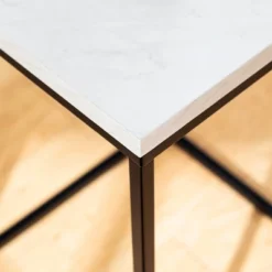 Owen Urban Open Box Frame Side Table Faux White Marble - Saracina Home -Saracina Home GUEST a18d237f 6d41 471e 8f0b cc124916a1b8