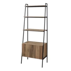 72" Open Shelf And Closed Storage Cabinet Ladder Bookcase - Saracina Home -Saracina Home GUEST a549211b d335 42ba adc5 7d826ec271f5