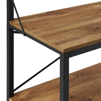 72" Urban Farmhouse Mixed Material Hall Tree - Saracina Home 5 72" Urban Farmhouse Mixed Material Hall Tree - Saracina Home - Image 3