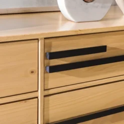 Modern 6 Drawer Double Dresser With Long Handles - Saracina Home -Saracina Home GUEST a655ef3a e42c 4a92 8bd3 8dc5f35056e3