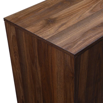 44" Mid-Century Modern Asymmetrical Sideboard Dark Walnut - Saracina Home 5 44" Mid-Century Modern Asymmetrical Sideboard Dark Walnut - Saracina Home - Image 3