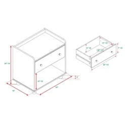Set Of 2 Katie Transitional Tray Top 1 Drawer Solid Wood Nightstands Caramel - Saracina Home -Saracina Home GUEST aa86a644 1088 4491 99db ac863c4ab818