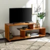 Rustic Modern Solid Wood TV Stand For TVs Up To 50" Amber - Saracina Home -Saracina Home GUEST ac48c4cb 7c73 4c46 b063 f36dca4609ca