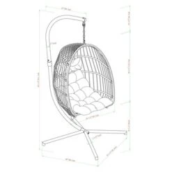 Toluca Hanging Outdoor Boho Egg Chair With Cushion - Saracina Home -Saracina Home GUEST b0198d06 b098 4685 beec 4fa58d027b8d