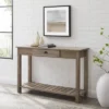 June Rustic Farmhouse Entry Table With Lower Shelf Gray Wash - Saracina Home -Saracina Home GUEST b1a24ef7 2160 461c b563 007eb0aff9b4