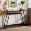 Urban Industrial Entry Table With Wood And Metal Dark Walnut - Saracina Home