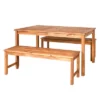 3pc Acacia Wood Simple Patio Dining Set - Saracina Home -Saracina Home GUEST b2ed69c6 7baf 4813 9290 48be88deb1d8