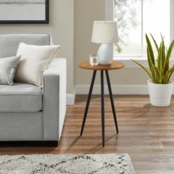 Modern Glam 3 Leg Round Side Table - Saracina Home -Saracina Home GUEST b4fe1f89 fcb5 4727 94e9 09bd848b29ad