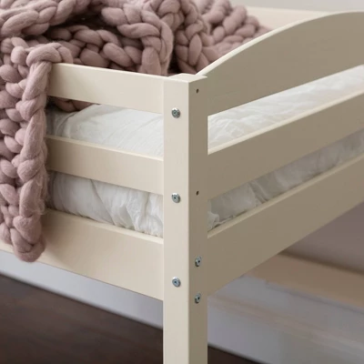 Twin Solid Pine Wood Low Loft Bed White - Saracina Home 6 Twin Solid Pine Wood Low Loft Bed White - Saracina Home - Image 4