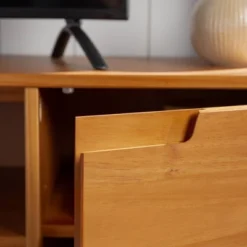 Solid Wood Mid-Century Modern TV Stand For TVs Up To 80" - Saracina Home -Saracina Home GUEST b78e54f7 947a 4b3c 9e8b b3b9f13c7373