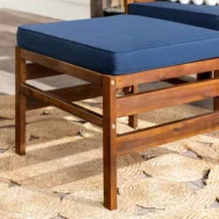 3pc Modular Acacia Wood Patio Chat Set With Cushions - Saracina Home -Saracina Home GUEST bac9860b 3e03 4d90 85a0 e710ace33155