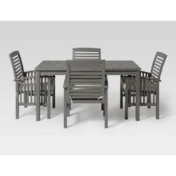 Ravenscroft 5pc Acacia Wood Patio Dining Set - Saracina Home -Saracina Home GUEST bb688450 415a 45cc 80c6 8c71dffb1ee8