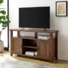 Modern Farmhouse Highboy Double Grooved Door TV Stand For TVs Up To 65" - Saracina Home -Saracina Home GUEST bf427681 bc7d 4557 844f c6544a4b4564
