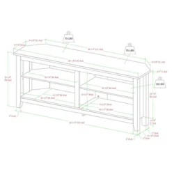 Transitional 4 Cubby Wood Open Storage Corner TV Stand For TVs Up To 65" - Saracina Home -Saracina Home GUEST c492ae72 65b9 4190 9d71 e4e087b13194