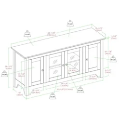 Closed Storage Wood TV Stand Console For TVs Up To 55" - Saracina Home -Saracina Home GUEST c83c2028 259f 4dd7 a292 32d2ab276e82