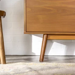 Solid Wood Mid-Century Modern TV Stand For TVs Up To 65" - Saracina Home -Saracina Home GUEST cda6b074 d568 4d66 b464 601370e6db11