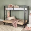 Twin Over Futon Analise Metal Bunk Bed Black - Saracina Home -Saracina Home GUEST ce53ae88 2cfa 4b85 ac98 cdf52cde3596