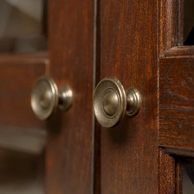 Modern 2 Glass Door Corner TV Stand For TVs Up To 48" - Saracina Home 5 Modern 2 Glass Door Corner TV Stand For TVs Up To 48" - Saracina Home - Image 3