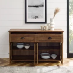 Millia Transitional Farmhouse 4 Door Sideboard With Glass Panels - Saracina Home 15 Millia Transitional Farmhouse 4 Door Sideboard With Glass Panels - Saracina Home -Saracina Home GUEST d143523c bfb8 4b60 ae3f 8b75314b0281