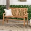 Slatted Chevron Acacia Wood Patio Loveseat – Saracina Home -Saracina Home GUEST d191a47e fd48 483e 8062 5f7d7c651384
