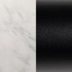 Modern Minimalist Intersecting Tripod Leg Side Table Black/Faux White Marble - Saracina Home -Saracina Home GUEST d20712c6 9a16 47cf aa03 af0e25177a9a