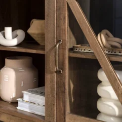 Clarabelle Transitional Glass Barn Door TV Stand For TVs Up To 65" - Saracina Home -Saracina Home GUEST d2b2711f 6cf0 4687 9acb 6b39e2e32054