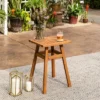 Slatted Chevron Acacia Wood Patio Side Table - Saracina Home -Saracina Home GUEST d44d0aa1 a5a2 44dc b5e2 bab9e1646905