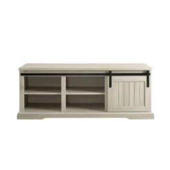 48" Transitional Sliding Door Wood And Metal Bench - Saracina Home 20 48" Transitional Sliding Door Wood And Metal Bench - Saracina Home -Saracina Home GUEST d768daae 6f1e 4e49 ad35 b22ae85417a9