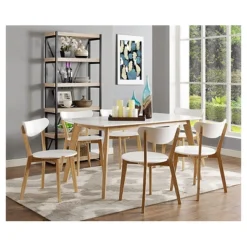59" Retro Modern Wood Kitchen Dining Table - Saracina Home -Saracina Home GUEST d8e12fab 34b9 43d6 bd50 4047f2e9c027