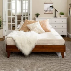 Alice Mid-Century Solid Wood Platform Bed - Saracina Home