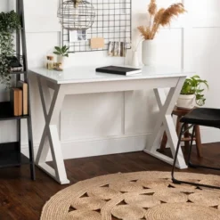 Glass Top Writing Desk With Drawer - Saracina Home -Saracina Home GUEST e7748171 be4d 44e9 ad5a 4e0b23caacd6