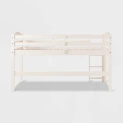 Twin Solid Pine Wood Low Loft Bed White - Saracina Home 20 Twin Solid Pine Wood Low Loft Bed White - Saracina Home -Saracina Home GUEST e9b775ad ec20 44e7 9023 498476ff01b6