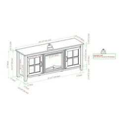 Transitional Farmhouse Window Pane Fireplace TV Stand For TV's Up To 65" Gray Wash - Saracina Home -Saracina Home GUEST ec717493 c6e9 4860 bcbd c6e37e9f177e