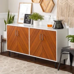 Angelo Modern Bookmatch 4 Door Sideboard - Saracina Home -Saracina Home GUEST efc380f8 09fa 4458 b740 c053d7fe33e0