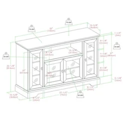 Glass Door Traditional Highboy TV Stand For TVs Up To 58" - Saracina Home -Saracina Home GUEST f49f0d1b 3246 4edd 978c 1ac84957f82b