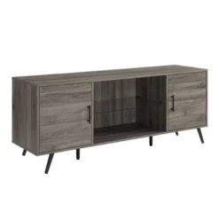 2 Door Mid-Century Modern Wood Storage TV Stand For TVs Up To 65" - Saracina Home -Saracina Home GUEST fdbaa559 01a2 420c b9f9 1eddb90512df